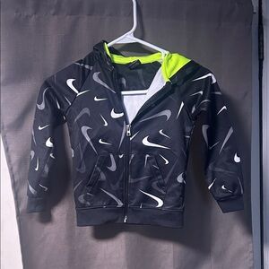 Nike Dri-FIT Black and Neon Green Hoodie